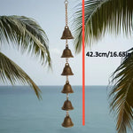 guirlande cloches métal bronze vert zen bohème chaîne décorative suspendue intérieur extérieur