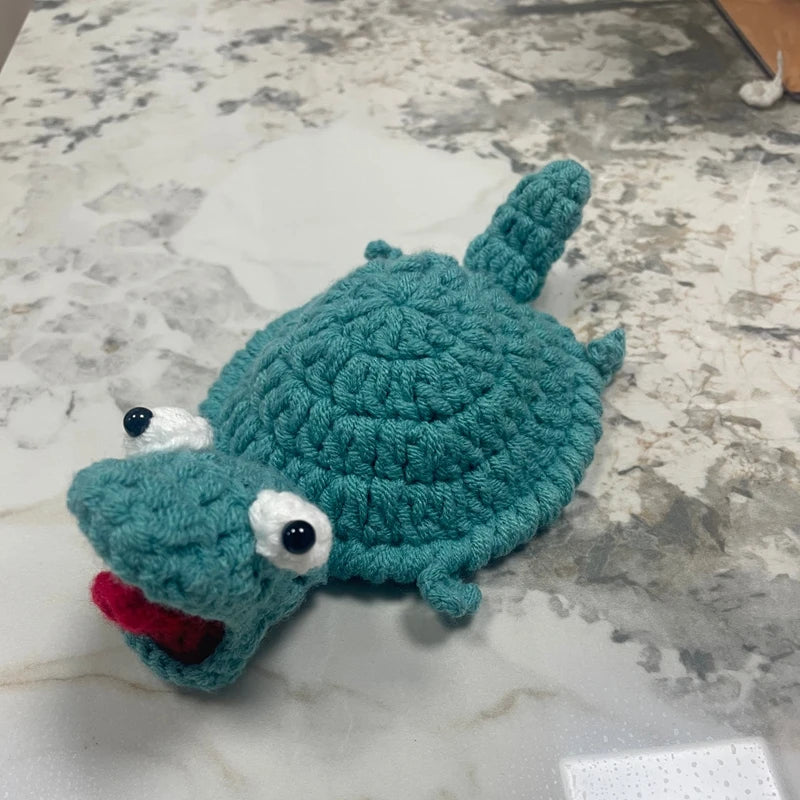 coasters crochetés motifs animaux créatifs opaques vert bleu jaune blanc dinosaure oiseau écologiques