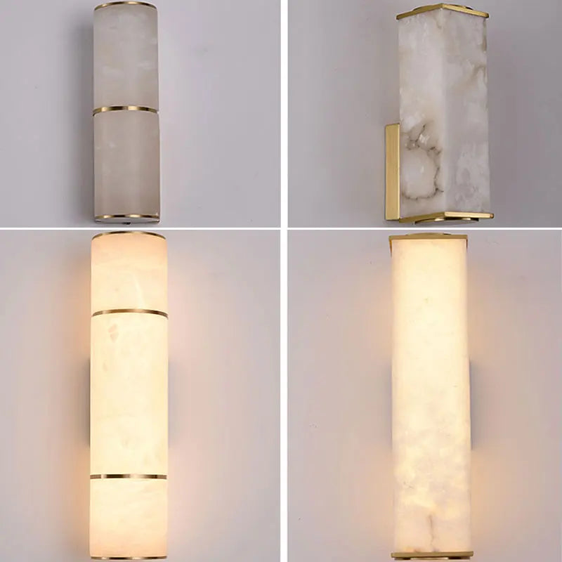 lampe murale moderne marbre blanc doré éclairage cuisine chambre entrée 249lm 260v