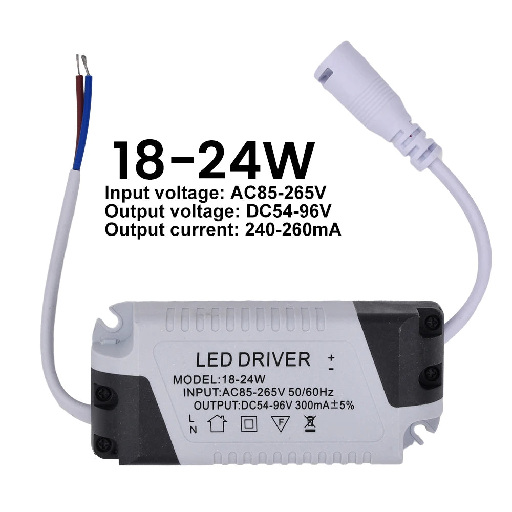 adaptateur alimentation led driver 24v 12w 18w 24w gris noir électronique