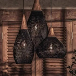 suspension lumineuse tissée naturelle moderne rustique salon chambre led 90 260v e27