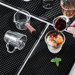 tapis bar noir perforé moderne antidérapant résistant chaleur durable maison bar