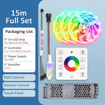 ruban led cob rgbic 24v multicolore 480 diodes 50000h moderne adhésif télécommande