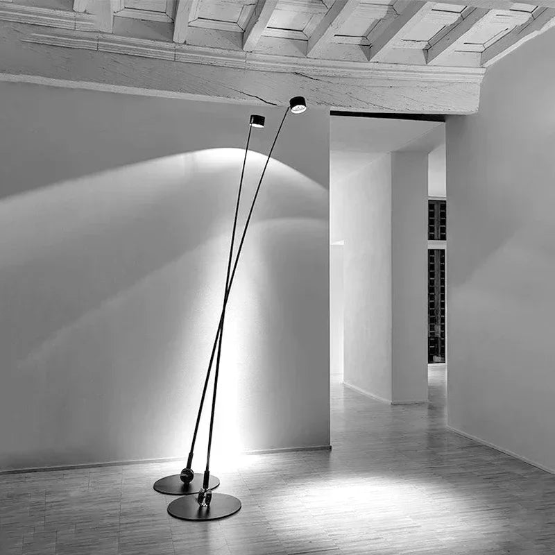 lampe sol moderne noire led 6000k 4000k 3000k haut bas interrupteur métal 160cm 180cm