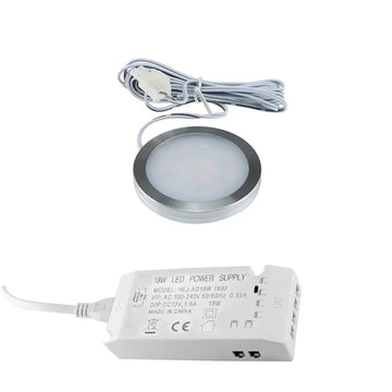 lampe led armoire cuisine éclairage sous meuble intérieur blanc autocollant adaptateur secteur
