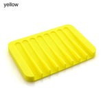 support savon silicone blanc gris rayures moderne facile nettoyer douche salle bain