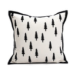 housse coussin décorative carrée motif noir blanc moderne canapé salon maison