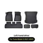 tapis sol 3d luxueux noir moderne tesla 2017 2024 tissé étanche