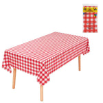 nappe jetable rouge blanche carreaux classique extérieure intérieure anniversaire noël serviettes printemps été