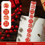 autocollants adhésifs nouveaux an chinois symboles chinois couleurs vives graphique petits festive