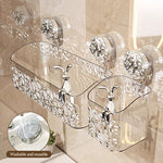 étagères rangement transparentes moderne relief succion mur meuble étagères supports