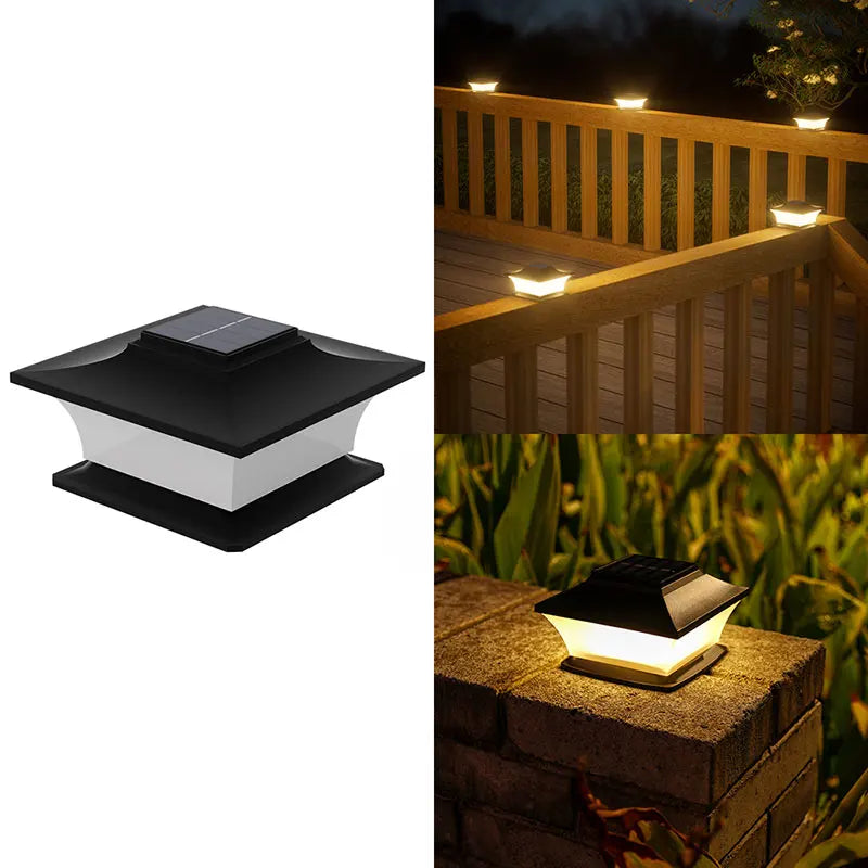 lampe solaire moderne noire blanche vis ip65 led auto ON OFFextérieur patio jardinvoieABS SOLAR