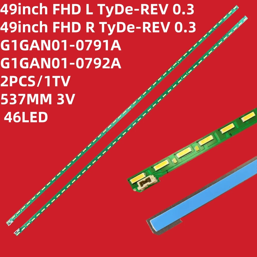 ruban led vert bleu 49pouces 46leds adhésif moderne télévision 110240v 537mm