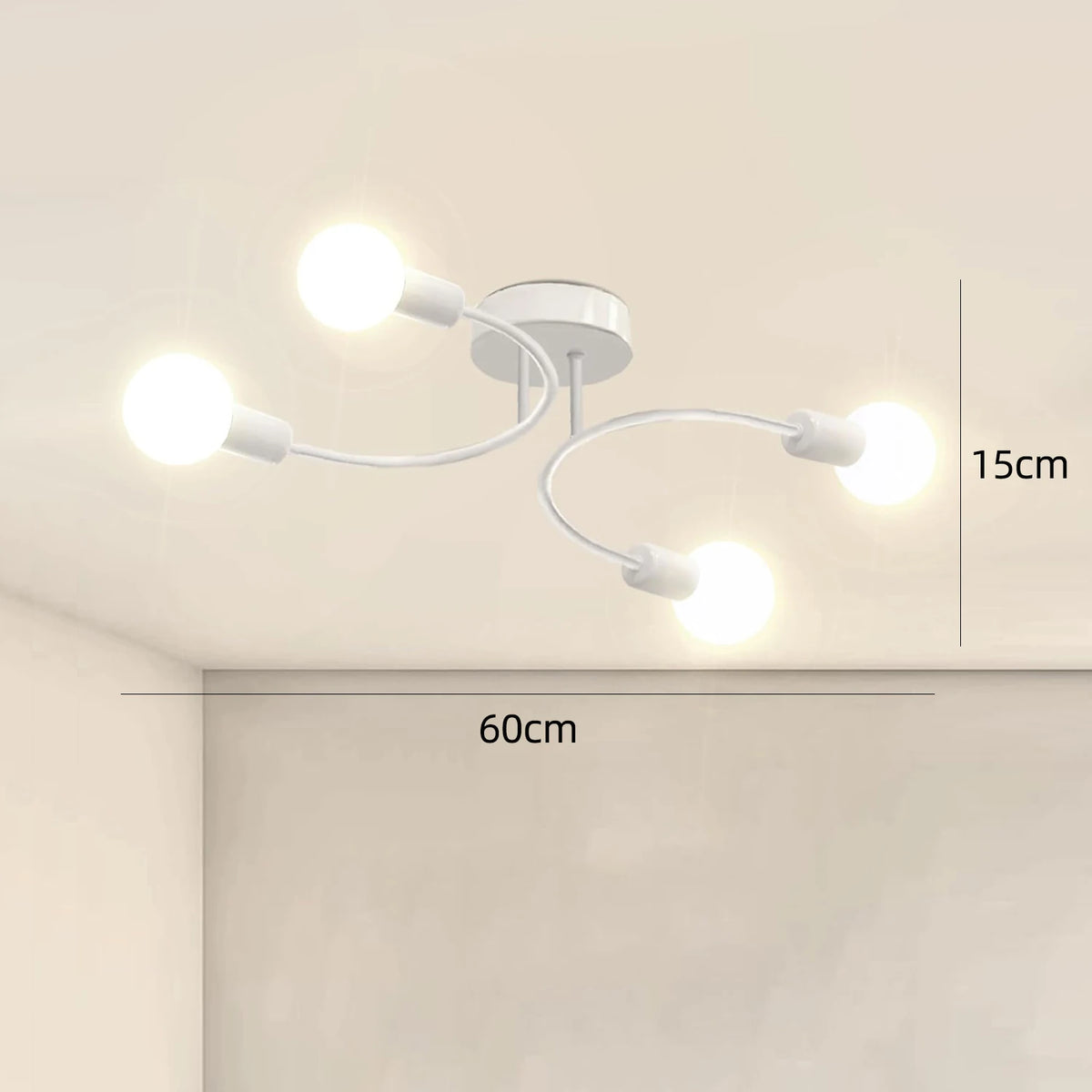 plafonnier moderne noir or élégant ampoules cuisine chambre contemporain