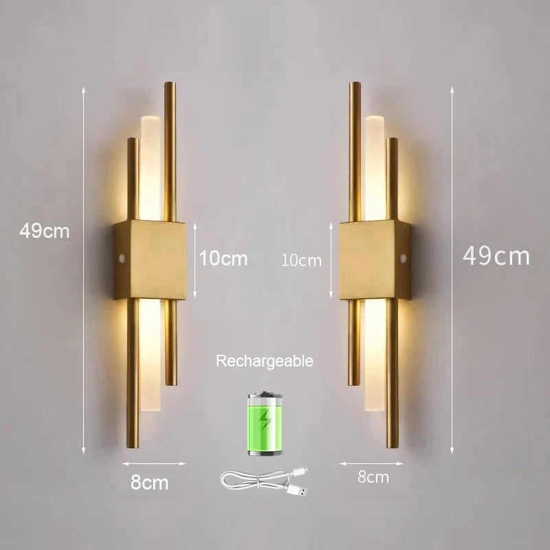 lampes murales modernes or blanc minimaliste fixées mur facile lumière blanche