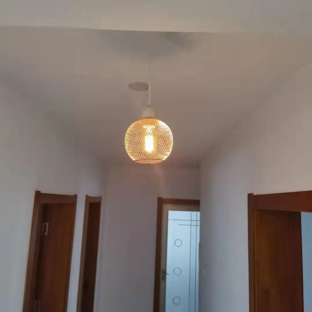 lampe suspendue moderne fer maille géométrique blanc noir doré opaques