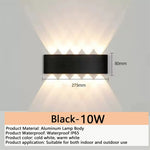 applique murale led moderne noire ip66 extérieur intérieur 110v 220v led