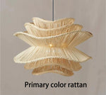 lampe suspendue tressée naturelle moderne salon chambre principale différents espaces lumière chaîne métallique