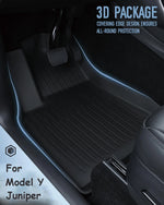 tapis sol voiture tesla model noir rayures horizontales velcro moderne