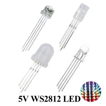 led rgb ws2812b 5mm transparente adressable pixel bricolage électronique projet lumière néon