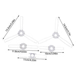 clips fixation argentés modernes abat jour lampes suspendues 13.3cm 11.8cm 10cm 14.5cm 11cm