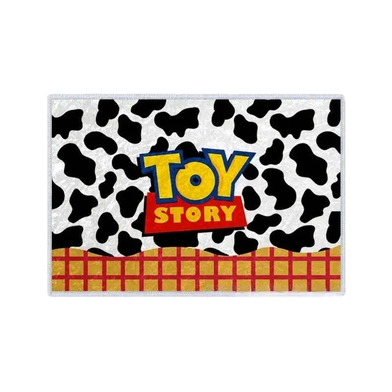 tapis salle bain chenille personnages toy story pois carreaux absorbant antidérapant enfants chambre