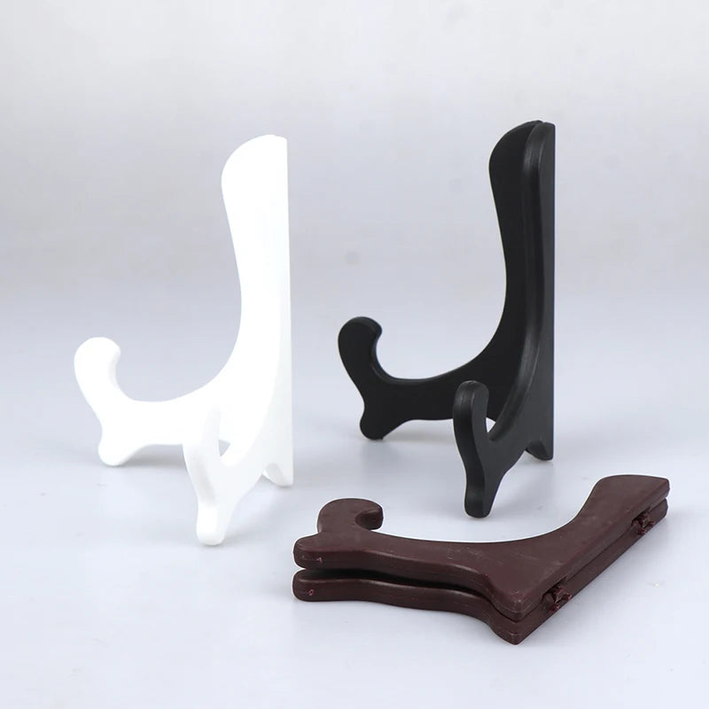 présentoir photo pliable rangement assiettes blanc noir marron minimaliste épuré imperméable plastique articulé