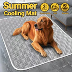 tapis refroidissement animal compagnie gris quilté moderne confortable tissu polyester lavable antidérapant taille xl