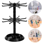 support bijoux rotatif transparent noir blanc moderne minimaliste empilable utilisation multiple organisateur diy