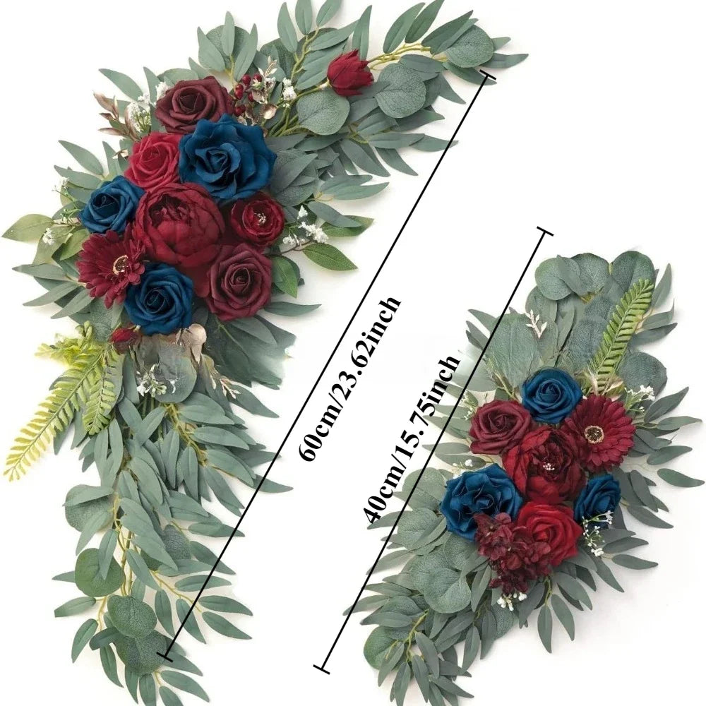 guirlande florale artificielle romantique mariage extérieur decoration maison rose blanc vert
