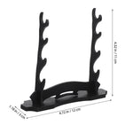 support épée bois brut niveaux fixation mur décoration japonaise noire 11cm haute