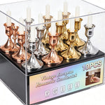 bougeoirs vintage or argent cuivre support bougie classique fer forgé romantique decoration intérieure table