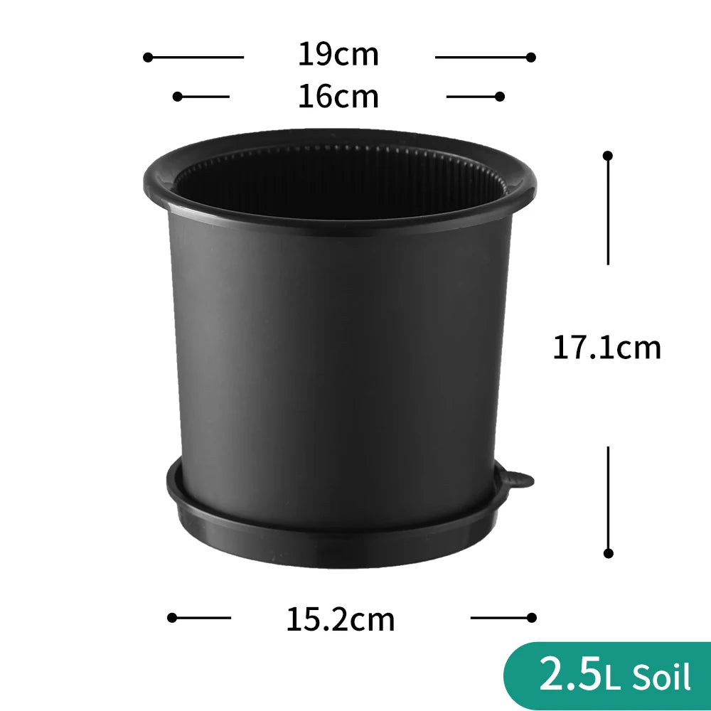 pots fleurs orchidée double couche aeration moderne boucle rotative blancintérieur trous base