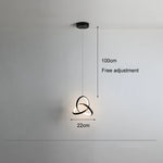 Suspension lumineuse moderne minimaliste anneau entrelacé noir blanc doré chambre salon hall