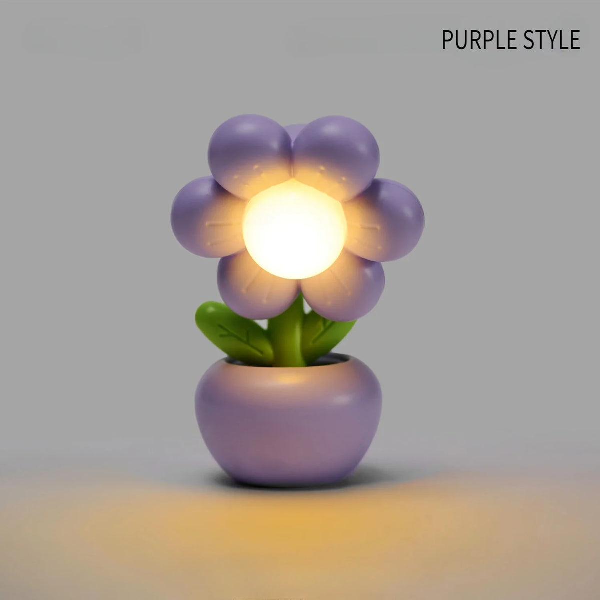 veilleuse led fleur rose verte violacée moderne chambre enfant basse consommation abs