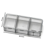 boîte plastique bleu translucide compartiments clips rangement colorées pratique artisanal venta grossiste