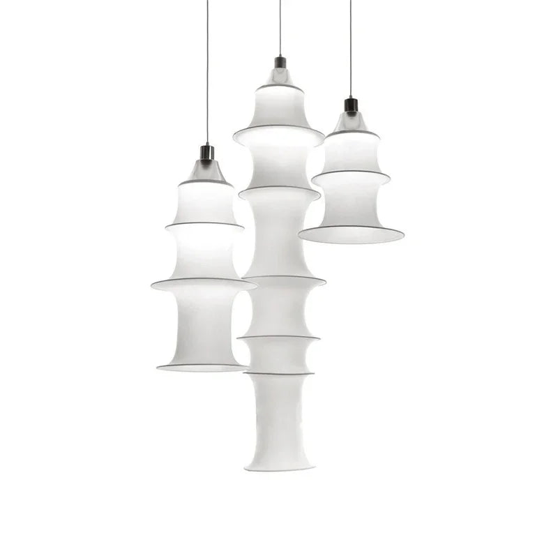 suspension lumineuse moderne blanc rondes concentriques salon chambre fil suspension lumière
