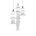 suspension lumineuse moderne blanc rondes concentriques salon chambre fil suspension lumière