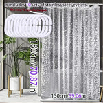 rideau douche transparent blanches relief moderne respectueux environnement 180cm 200cm