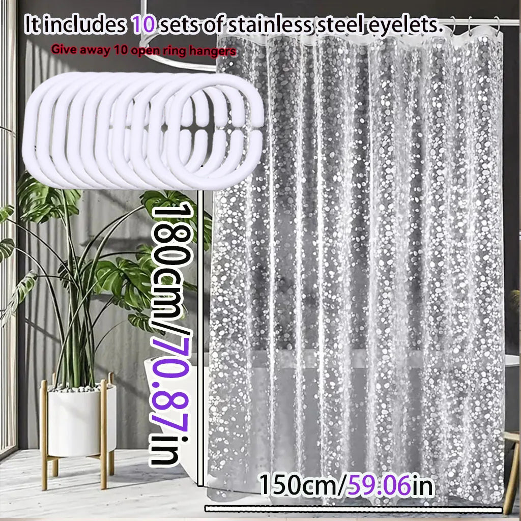 rideau douche transparent blanches relief moderne respectueux environnement 180cm 200cm