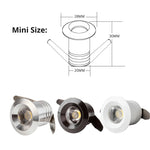 spot led intérieur moderne 1w noir blanc argent 20mm 12v 265v led driver