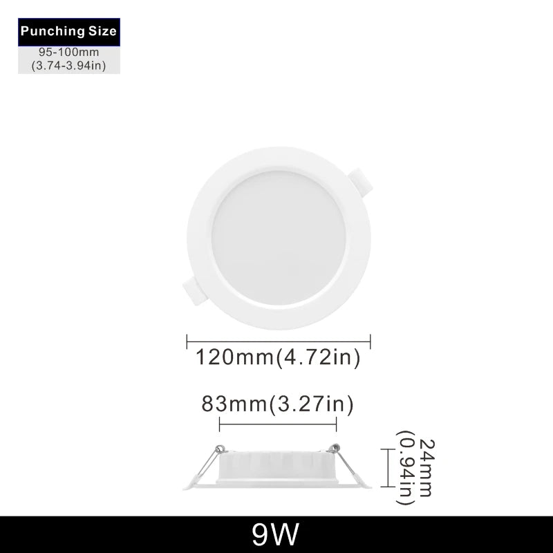 plafonnier led blanc moderne 6w 9w 12w 18w 24w 220v clips instructions
