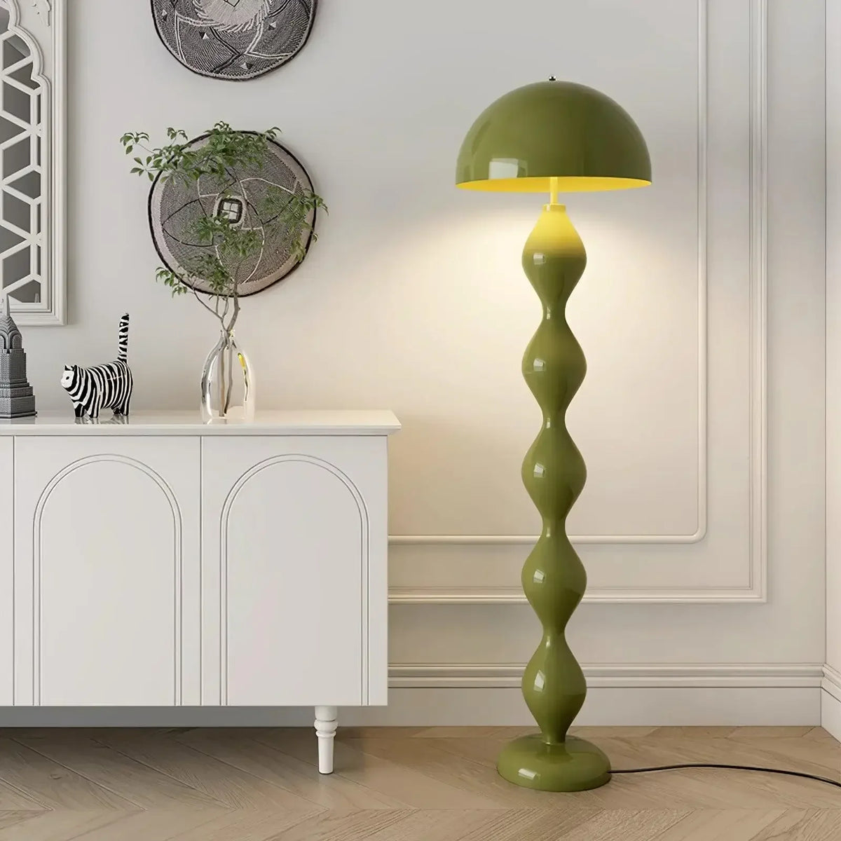 lampe sol moderne spirale verte rouge bleu blanc éclairage intérieur chambre coucher led autonomes