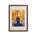 cadre photo bois marron rustique minimaliste chaleureux murs decoration paysages portraits animaux
