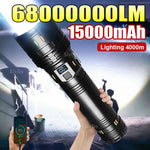 lampe torche led rechargeable puissante résistante autodéfense banque alimentation réglable distance