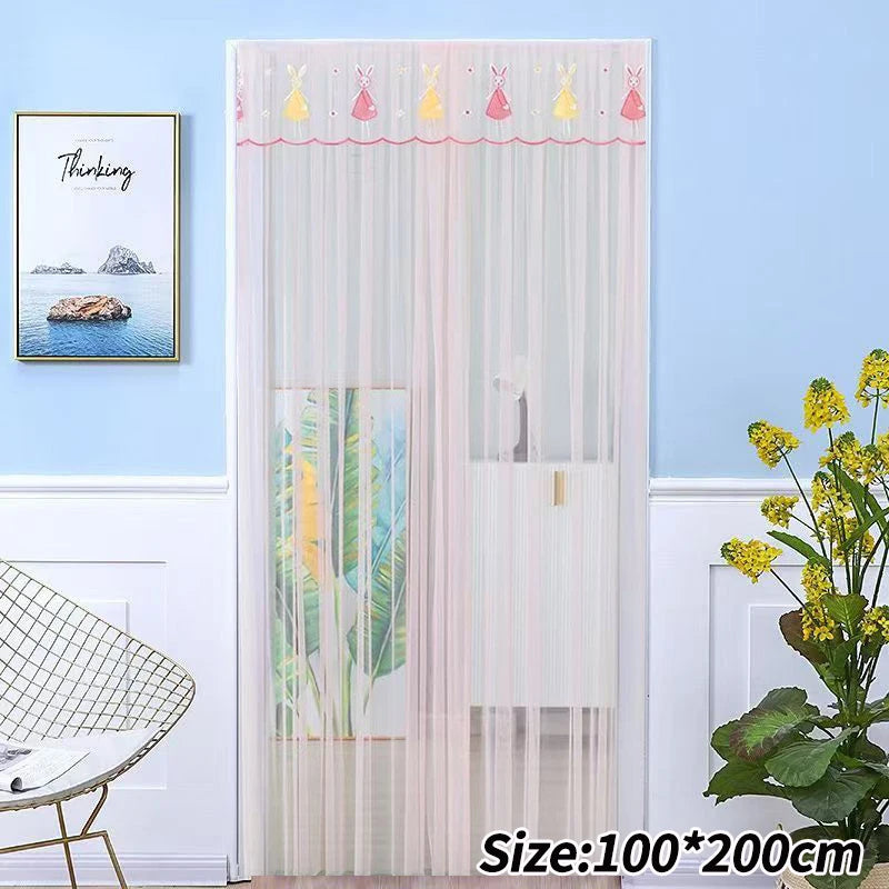 rideau moderne violet rose bleu clair brodé transparent chambre salon