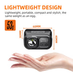 lampe frontale led noire orange rayures superfire ip44 modes sensor switch