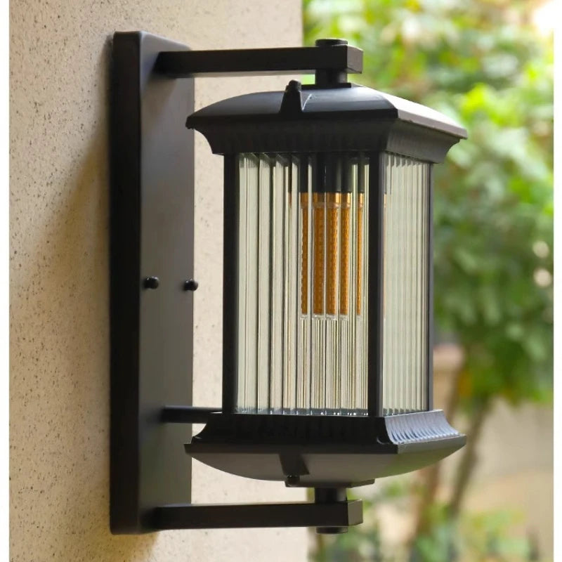 lampe murale transparente noir classique éclairage cuisine chambre salle manger fixée mur led 16w