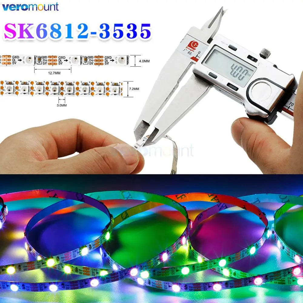 ruban led flexible smd multicolore 60leds 144leds adhésif moderne full magic color