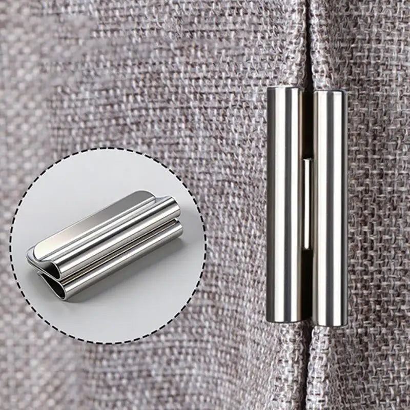 boucle rideau magnétique gris moderne minimaliste empêche fuite lumiere chambrepaque